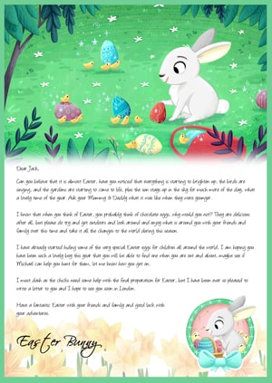 Letter From Santa - Easter Bunny Hiding Eggs