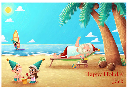Letter From Santa - Beach Relaxing - Going on holiday