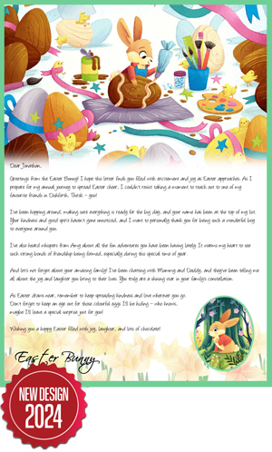 Letter From Santa - Easter Bunny - Hopping around