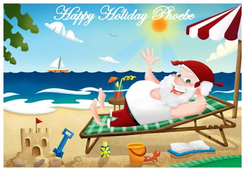 Letter From Santa - Santa Holiday Postcard - You are going on holiday