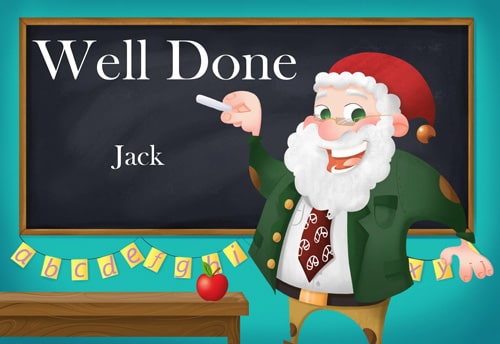 Well done at School - Personalised Santa Letter Background