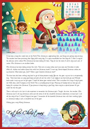 Countdown to Christmas - Personalised Santa Letter Background