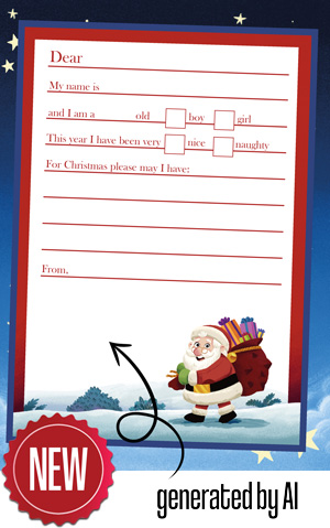 Personalised AI Letter To Santa - Personalised Santa Letter Background