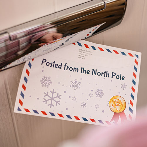 North Pole Envelope containing Letter from Santa