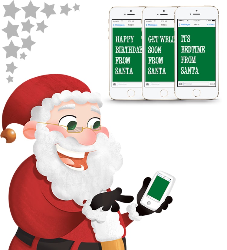 Personalised Text Messages On Demand From Santa Santa Letter Direct